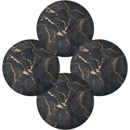 

Coolnut Marble Texture Round Placemats for Dining Table Non-Slip Heat-Resistant Polyester Table Mats Set of 4 Washable Table Mats for Kitchen Dining Table Decoration