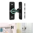 thumbnail image 1 of Greenne Black Luminous Barn Door Latch Lock For Locking Sliding 90° Right Angle Door, 1 of 10