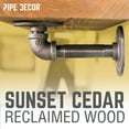 thumbnail image 5 of PIPE DECOR Solid Wood Wall Shelves, 24" L x 7.5" D, Premium Rustic Pine, Sunset Cedar Finish, Set of 2, 5 of 7