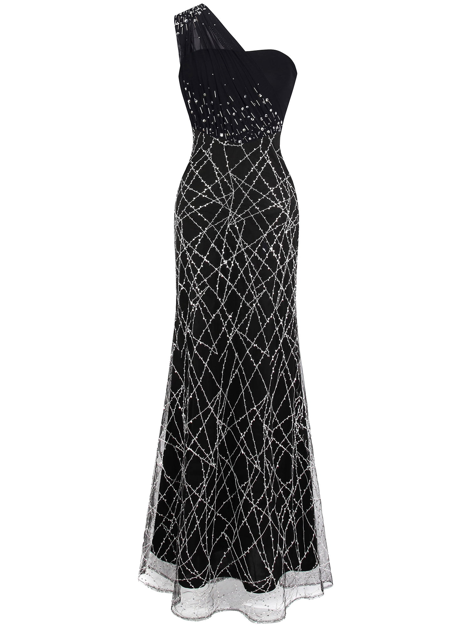 black cocktail gown