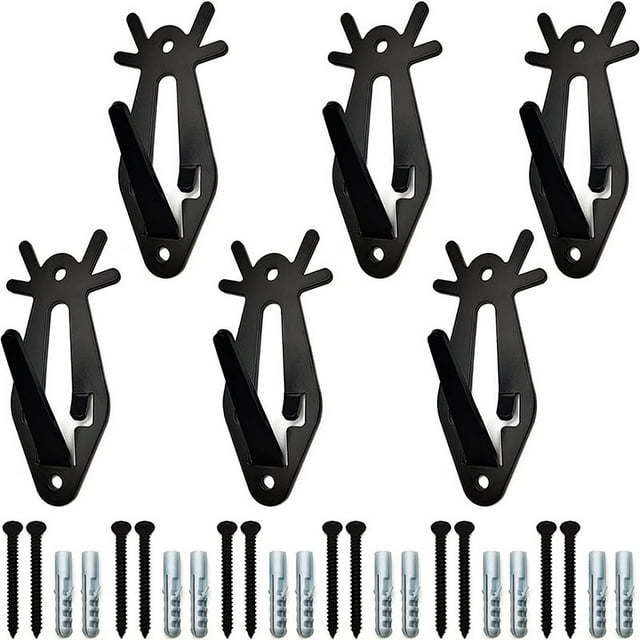 Heavy Duty Wall Hooks for Secure Hanging and Home Organization Rustproof Coating Durable Use in Kitchen Bathroom and More 6PCS