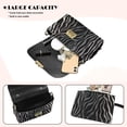 thumbnail image 4 of Pzuqiu Zebra Print Leather Crossbody Bag with Chain Strap Versatile Quilted Leather Crossbody Bags for Women Craftsmanship Functional Vintage for Teen Girls-Women, 4 of 7