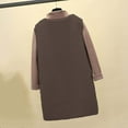 thumbnail image 5 of Yigetop Fleece Vest, Women's Solid Color Lambhair Round Tie Pocket Warm Loose Casual Long Vest Sherpa Vest Womens Brown 2XL, 5 of 5