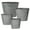 Gray, variant on 5pcs Galvanized Buckets Rustic Farmhouse Metal Pail Bucket Flower Bucket Plants Pot Home Indoor Outdoor Decor Tin Planter