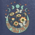 thumbnail image 6 of Wild Bobby I Only Told The Moon, Moon Phases Daisies and Butterflies Vintage Men Long Sleeve Shirt, Vintage Heather Navy, Small, 6 of 6