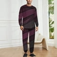 thumbnail image 2 of Colorful Smooth Gradient Men's Pajama Set Sleepwear Pjs Lightweight Long Sleeve Crewneck Shirts and Bottoms Soft Comfy Sleep Sets XS, 2 of 5