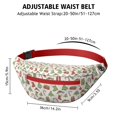 thumbnail image 3 of Fanny Pack Green and Red Christmas Pattern Waist Pack Bag,Running Cross Bag,Waterproof Large Fanny Packs for Women Men for Travel Running Hiking Cycling, 3 of 6