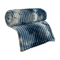 HomeDM Throw Blanket, Soft Cozy Blanket Warm Winter Blanket Lightweight Coral Flannel Ribbed Bed Blanket All Season Use, 78.7x90.5 Inch