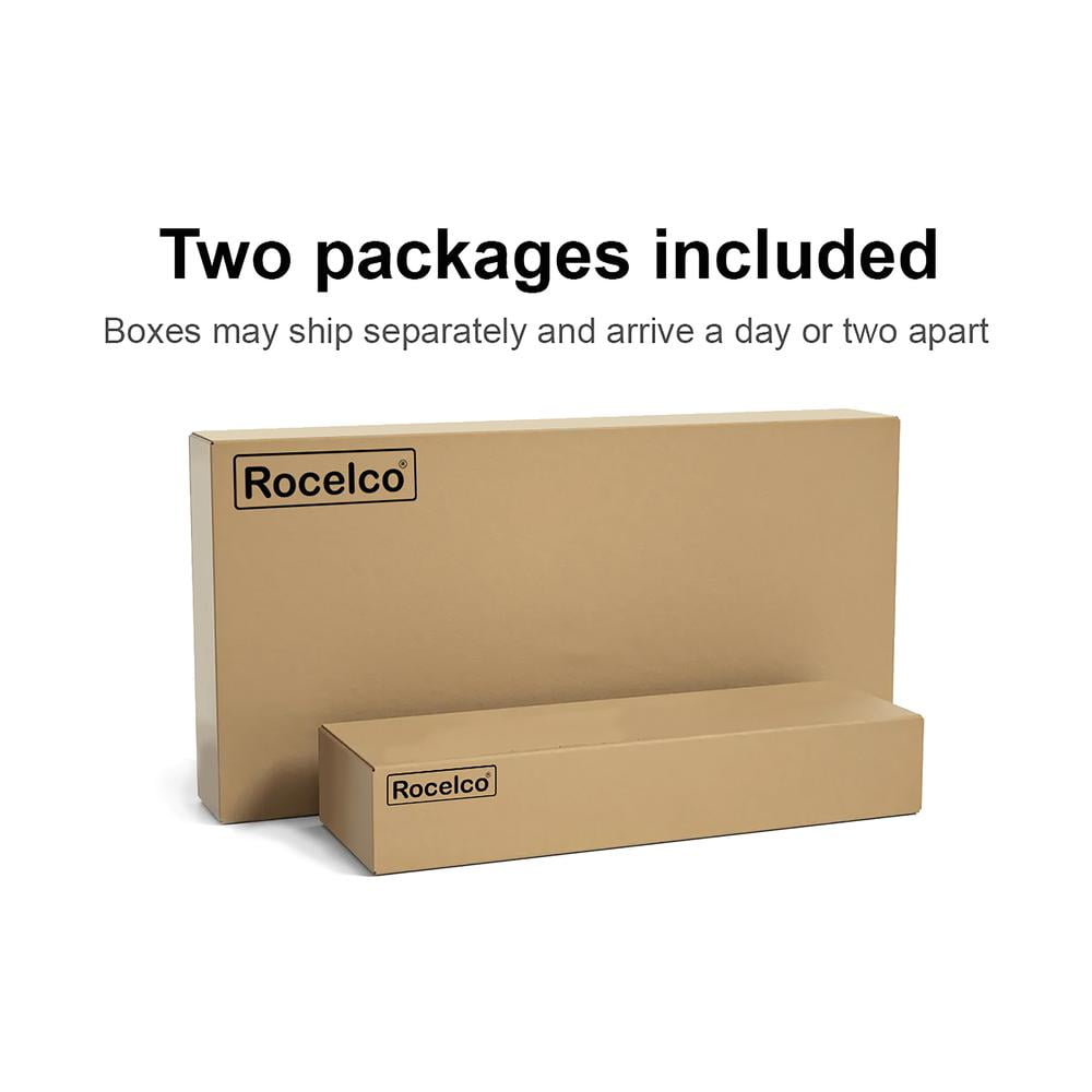 Rocelco 40" Standing Desk Converter with ACUSB and Dual Monitor Stand - Black