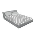 thumbnail image 2 of Ambesonne Geometric Fitted Sheet & Pillow Sham Set, Rings with Curves, Queen, Black Grey, 2 of 2