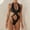 Black, variant on TIHLMK Women's One-Piece Swimsuit Bikini Swimwear High Leg Padded Push-Up Bra for Beach Pool Party Vacation Wear​