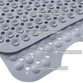 thumbnail image 6 of Buganda Bath Mat for Tub Non Slip, Extra Long Bath Mat with Drain Holes and Suction Cups, Machine Washable Shower Mat, 39"x15", Grey, 6 of 9