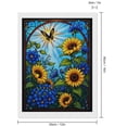 thumbnail image 2 of Diamond Art Kit for Adults, Sunflower Blue Floral Butterfly Diamond Painting for Adults Beginners, 5D DIY Diamond Art Painting Kits, Colorful Diamond Painting Craft for Home Decor 12x16, 2 of 7