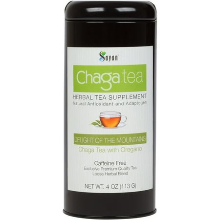 Teak Mushroom (Sayan Siberian Chaga Mushroom Loose Tea with Oregano - Exclusive Blend of Raw and Extract Powder, 4 Oz Wild Harvested and Caffeine)