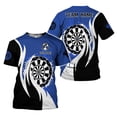 thumbnail image 6 of Personalized Dart 3D Shirts for Men Women 3D, Custom Name Team Dartboard Shirt S-5XL, Gifts shirt (Pink, S), 6 of 10