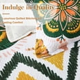 thumbnail image 4 of Juego de colcha Tyrot Boho Floral Full/Queen con 2 fundas para todas las estaciones, 4 of 7