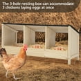 thumbnail image 5 of Jaxpety Triple Nesting Box Chickens Laying Box with Asphalt Roof, Solid Pine Wood Chicken Coop, Poultry Nesting Box, 5 of 12