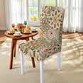 thumbnail image 3 of Xoenoiee Boho Mandala Flower Pattern 7 Pieces Set Tablecloth and Chair Covers for Banquet Party Decor Washable Rectangle Table Cloth and Dining Chair Slipcovers for Dining Room, 3 of 5