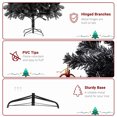 thumbnail image 6 of 6FT Black Christmas Tree with 1800 Branches, Holiday Xmas Tree Christmas Decoration with Sturdy Iron Bracket, Christmas Tree Black Easy Assembly Party Decoration, 6 of 7