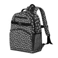 thumbnail image 2 of Black Dog Paw Footprint Bone Backpack for School,Cute School Bag,Schoolbag with Adjustable Shoulder Straps & Padded Back,15.25"x11.5"x5.25", 2 of 6