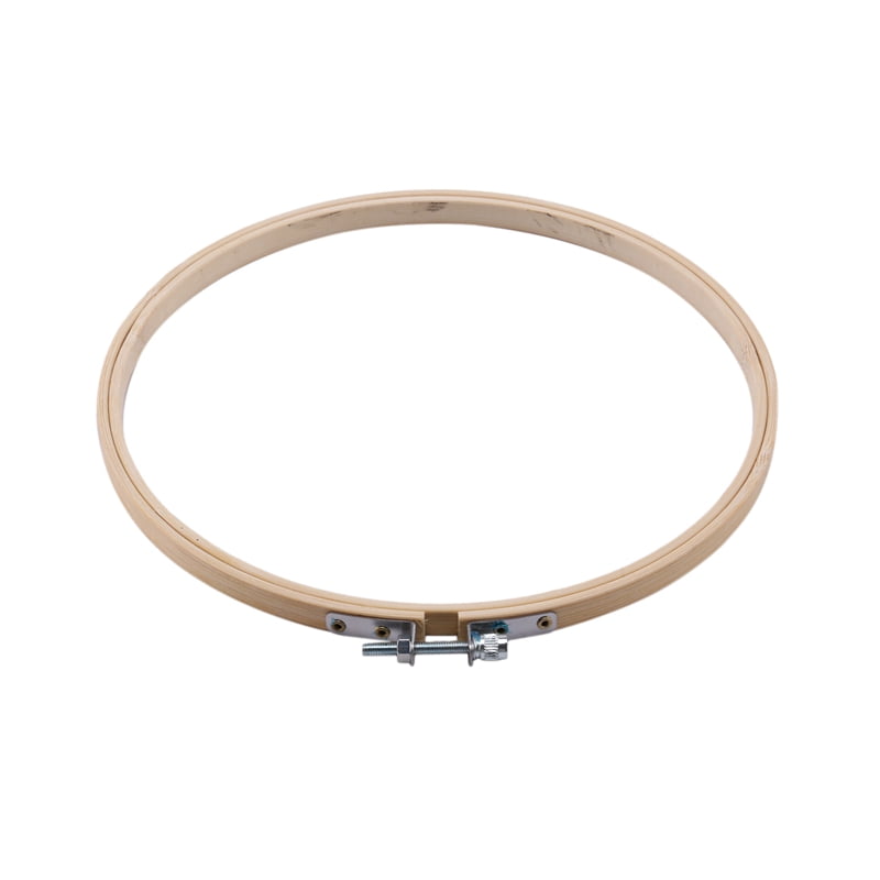8 Pieces 8 Inch Wooden Round Embroidery Hoops Adjustable Bamboo Circle Hoop Ring Bulk Wholesale for Art Craft Handy Sewing