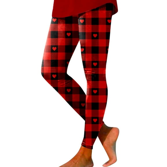 Valentine's Day Leggings for Women Print Control Sport Workout Yoga Athletic Legging Pants