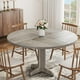 thumbnail image 2 of Mesa de Comedor Redonda para 4, 47 Pulgadas, Mesa Circular de Estilo Campestre con Tapa de Madera y Base Estable para Cocina y Comedor, 2 of 7