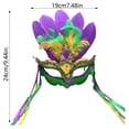 thumbnail image 3 of Masque Élégant Demi-il pour Fête de Carnaval Accessoire de Performance sur Scène, 3 of 6