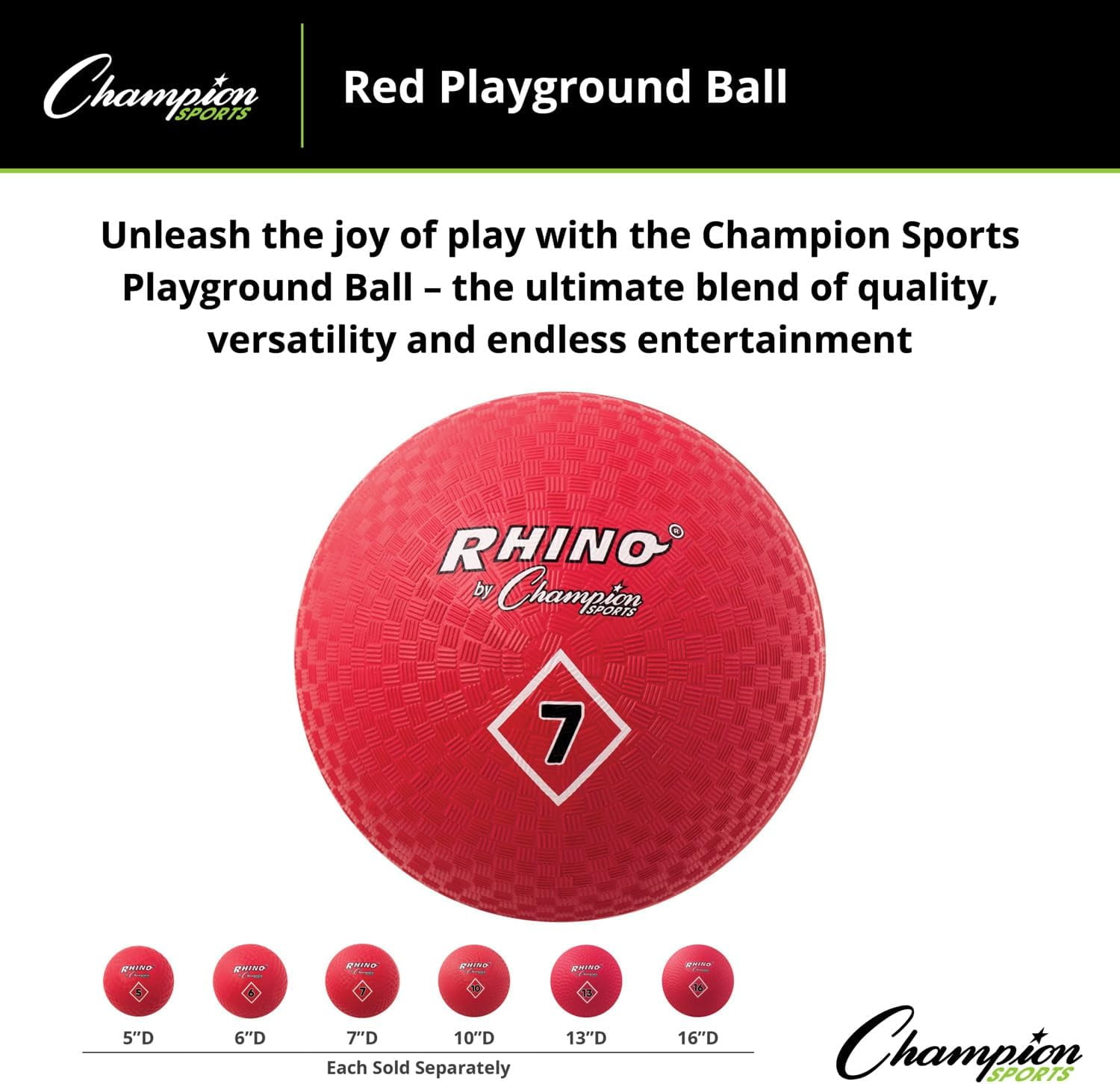 Champion Sports, Playground Ball, PG16RD, 16-Inch Red - Walmart.com