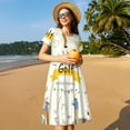 thumbnail image 4 of Goofa Golf Icons And Golfer Pattern Women Summer Short Sleeve Midi Dress with Pockets Casual Aline Flowy Tshirt Dress Vocation Beach Sundress, 4 of 6