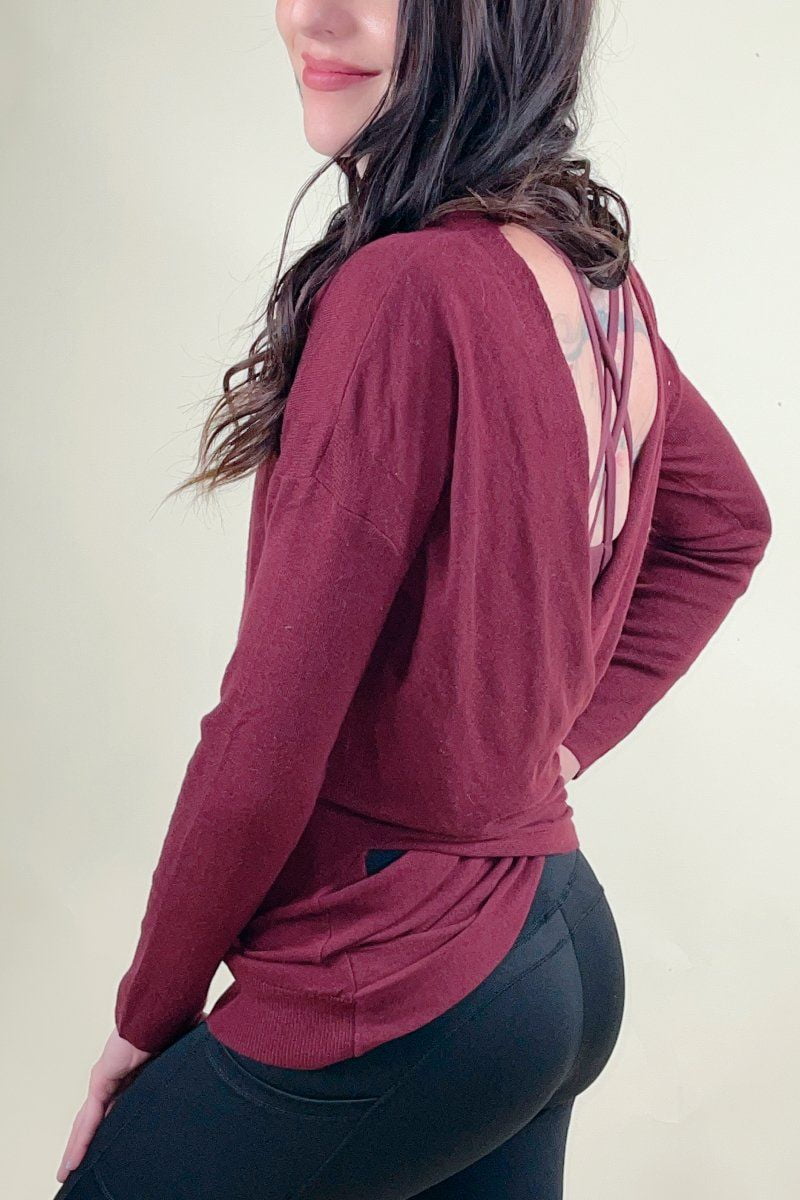 burgundy tunic sweater