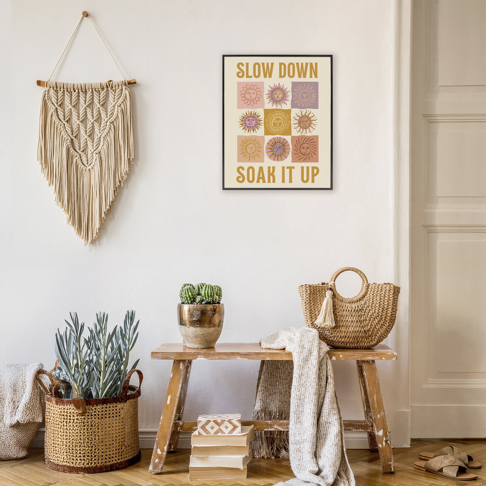 Stupell Industries Slow Down Soak It Up Black Framed Giclee Art, design by Two If By Sea Studios