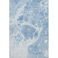 thumbnail image 2 of HomeRoots 656059 3 x 5 ft. Sky Blue & Ivory Abstract Transitional Washable Machine Made Rectangle Area Rug with UV Protection, 2 of 6