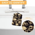 thumbnail image 3 of Square PU Leather 2 Pack Travel Tag - Bag Tag - Suitcase Tag with Privacy Cover and Stainless Steel Ring - Suitable for Travel, Backpack, and Handbag Skull, 3 of 7