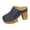 Navy, variant on White Womens Casual Platform Slides Closed Toe Round Head Chunky Heel Summer Comfort Shoes Outdoor Dressy Slip-Ons