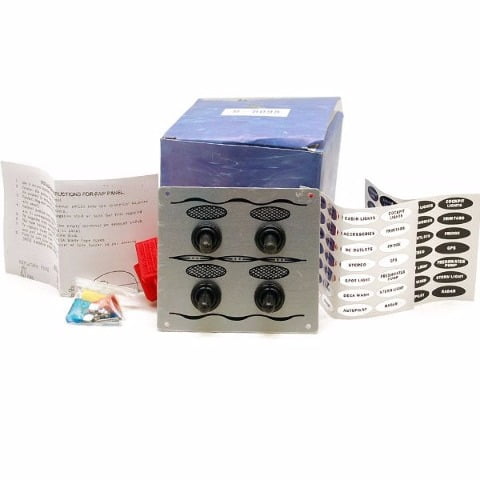 Whitecap Boat Switch Panel S-8095 | Toggle w/ Label Sheet