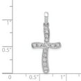 thumbnail image 4 of Real 14kt White Gold 1/8ct. Diamond Cross Pendant; for Adults and Teens; for Women and Men, 4 of 4