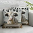 thumbnail image 3 of Orinice Cow Graphic Decorative Cushion Throw Pillow Cover 1PC for Home Couch Living Room Bed Sofa Car Bedroom 24x24in, 3 of 5