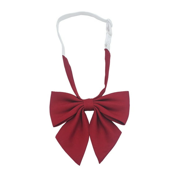 Baluue Bow Tie Pre-Tied Bow Necktie Adjustable Ribbon Bow Tie For Women Prom Decorations Red 1pc