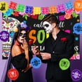thumbnail image 4 of Day of the Dead Party Decoration Calling All Soul Dia De Los Muertos Floral Backdrop Banner Mexican Party Garland Sugar Skull Flower Tablecloth Foil Balloon for Mexican Festival Fiesta Party Supplies, 4 of 6
