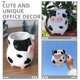 thumbnail image 2 of Taza de café de cerámica 3d con forma de vaca pintada a mano con pies antideslizantes, taza bonita y divertida para mujeres y uso en la oficina, 2 of 7