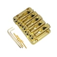 thumbnail image 2 of BELOVING 5 String Bass Bridge Metal Replace Part Sturdy Repairing Fixed Saddle Bridge golden, 2 of 10