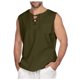 thumbnail image 1 of Men's Cotton Linen Tank Top Shirts Casual Stylish Men’s Shirts Sleeveless Beach Hippie Tops S, 1 of 5