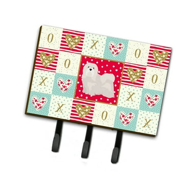 Carolines Treasures CK5857TH68 Lhasa Apso Design2 Love Leash or Key Holder Red Triple Hook multicolor