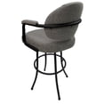 thumbnail image 2 of Tobias Designs 34" Fabric Swivel Extra Tall Bar Stool in Mojave Gray and Black, 2 of 3