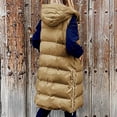 thumbnail image 7 of dazeni Plus Size Long Puffer Vest for Women Sleeveless Puffer Jacket with Hood Lightweight Down Vest Full Zip Winter Quilted Vest, 7 of 7