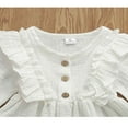 thumbnail image 2 of EIMELI Toddler Kids Baby Girls Long Sleeve Ruffle Party Princess Button Tutu Dresses Infant Clothes, 2 of 6