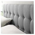 thumbnail image 6 of Exlonjet Emily Tufted Button Linen Fabric Upholstered King Headboard in Gray, 6 of 6