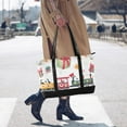 thumbnail image 4 of FORMRS Canvas Laptop Tote Bag for Women with 15.6" Computer Compartments Shoulder Handbag, Christmas Penguin, 4 of 7