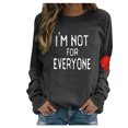 thumbnail image 1 of Ketyyh-chn99 T-Shirts pour Femmes, Décontractés, Col Rond, Manches Longues, Tops Oversize, Chandails en Molleton Décontractés, Noir, 2TG, 1 of 5